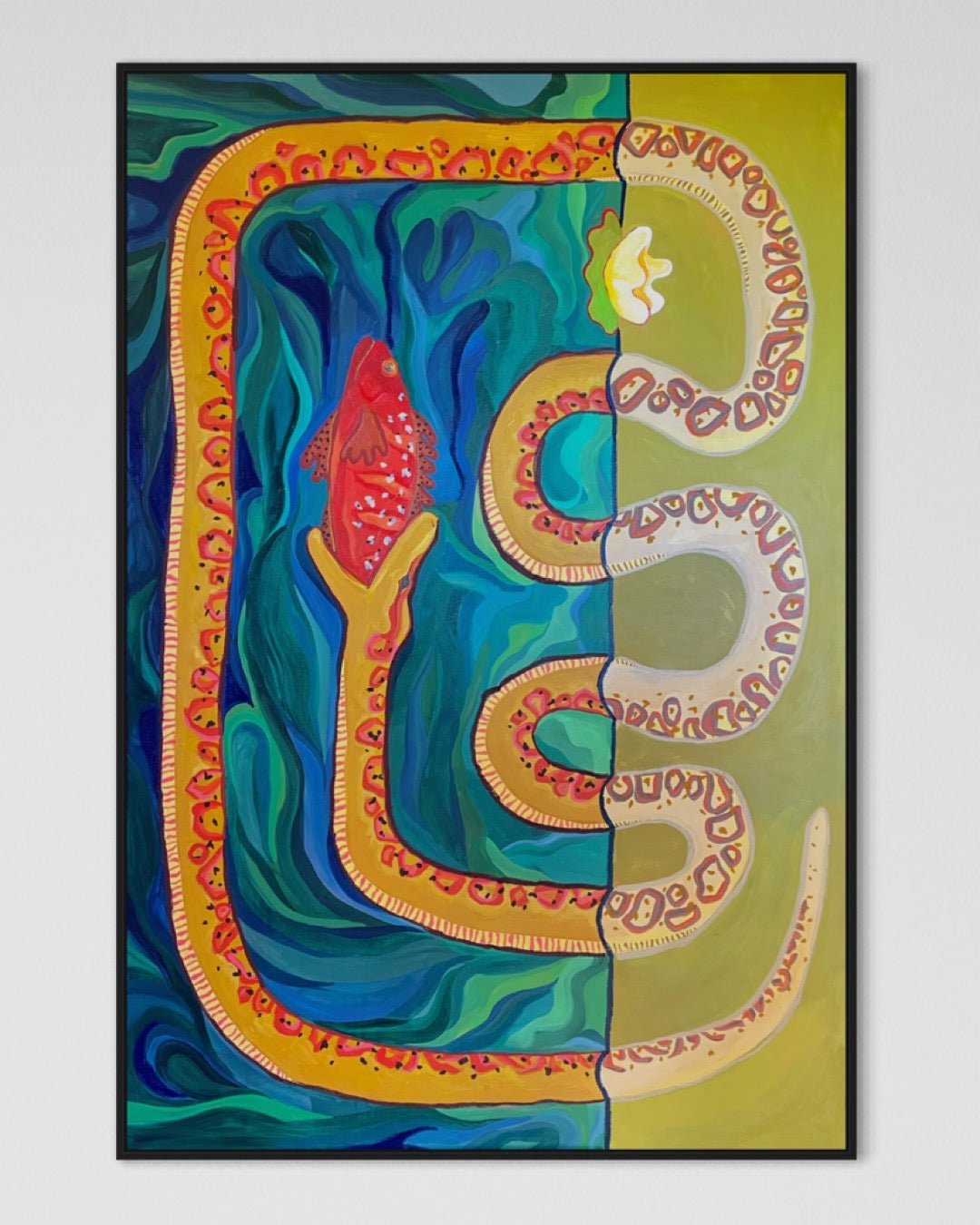 Bottom Feeder – Original Acrylic and Oil Painting on Canvas by Lynzie Bremner (150x100cm) - Lynzie Bremner, Artist