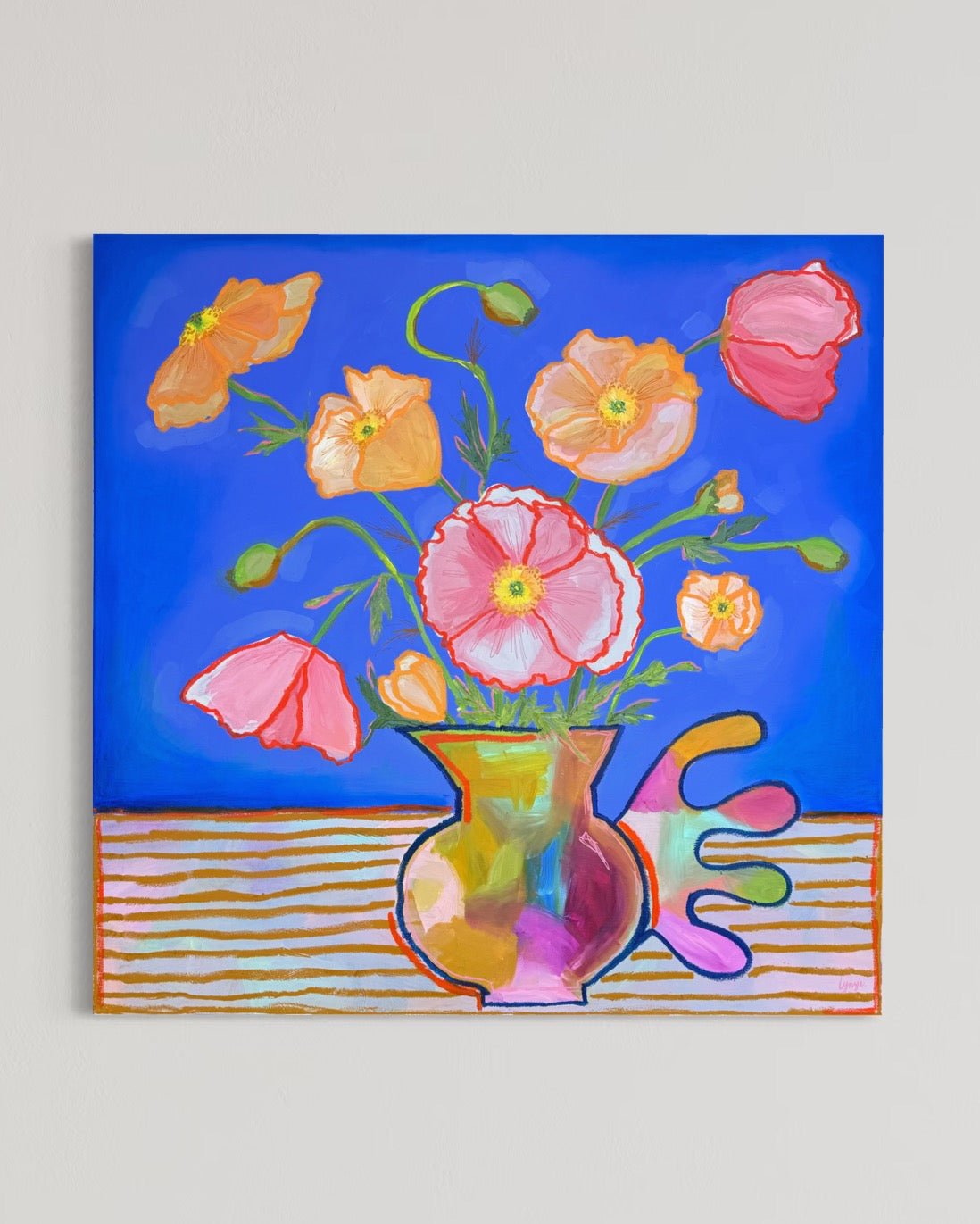 The Ones I Can't Grow – Original Acrylic and Oil Painting on Canvas by Lynzie Bremner (90x90cm) - Lynzie Bremner, Artist