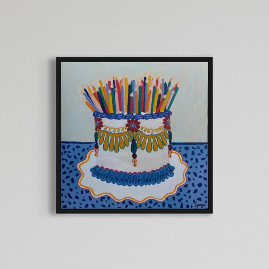 Centenarian – Original Acrylic and Oil Painting on Canvas by Lynzie Bremner (35x35cm) - Lynzie Bremner, Artist